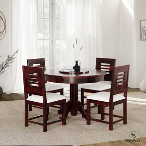 allie wood rosewood sheesham solid wood 4 seater dining set