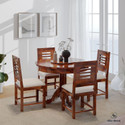 Allie Wood Rosewood (Sheesham) Solid Wood 4 Seater Dining Set
