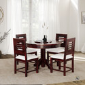 Allie Wood Rosewood (Sheesham) Solid Wood 4 Seater Dining Set