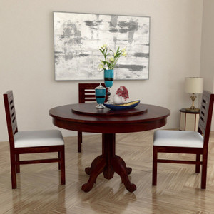 allie wood rosewood sheesham solid wood 3 seater dining set