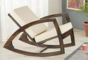 Allie Wood Rosewood ( Sheesham ) Solid Wood 1 Seater Rocking Chairs (Finish Color - Walnut, DIY(Do-It-Yourself))