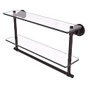 Allied Brass WS-2TB/22-ABZ 22 by 5-Inch Glass Shelf with Towel Bar