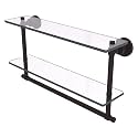 Allied Brass WS-2TB/22-ORB 22 by 5-Inch Glass Shelf with Towel Bar