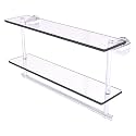 Allied Brass WS-2TB/22-PC 22 by 5-Inch Glass Shelf with Towel Bar