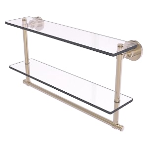allied brass ws-2tb22-pew 22 by 5-inch glass shelf with towel bar