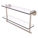 Allied Brass WS-2TB/22-PEW 22 by 5-Inch Glass Shelf with Towel Bar