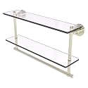 Allied Brass WS-2TB/22-PNI 22 by 5-Inch Glass Shelf with Towel Bar