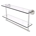 Allied Brass WS-2TB/22-SN 22 by 5-Inch Glass Shelf with Towel Bar