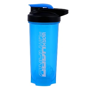 alliedsales work hard play hard sg-121 gym shaker 700 ml with steel mixer medium blue