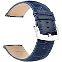 OTTOODY Alligator Grain Leather Watch Bands, Quick Release Top Grain Leather Watch Straps for Men &amp; Women - Choice of Color &amp; Width 18mm, 20mm, 21mm or 22mm, Wristband for Watch &amp; Smartwatch