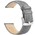 OTTOODY Alligator Grain Leather Watch Bands, Quick Release Top Grain Leather Watch Straps for Men &amp; Women - Choice of Color &amp; Width 18mm, 20mm, 21mm or 22mm, Wristband for Watch &amp; Smartwatch