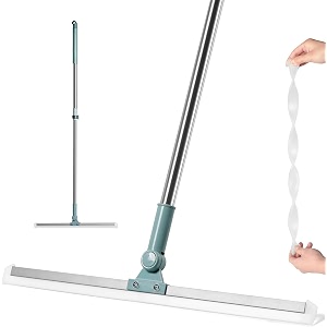 2 in 1 floor brushes with long handle bathroom cleaning brush with wiper -long handle toilet brush bathroom tiles cleaning floor brush silicone squeegee
