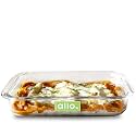 Allo Borosilicate Oval Glass Baking Dish, Baking Tray, Oven and Microwave Safe, Set of 2 700ml,1600ml Transparent