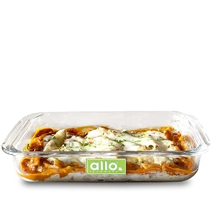 allo borosilicate rectangle glass baking dish baking tray oven and microwave safe 1000ml transparent