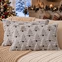 Allorry Christmas Pillow Covers 12x20 inch Set