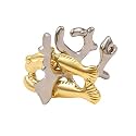 Alloy Metal Brain Teaser Puzzles, 3D IQ Testing Lock Puzzles, High Difficulty Mind Challenging Metal Puzzles for Adults & Kids, Assorted Metal Puzzles Set (Coral)