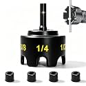Alloy Threaded Rod Nut Runner Drill Attachment, 1/4", 3/8", 1/2" Sizes with 4 Replacement Heads, Fast Nut Removal, Impact Drill Compatible Bolt Driver Tool