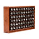 AllSpice Spice Rack Organizer, Wood, 525 Unique Labels, Countertop or Wall Mount, Includes 60 4oz Jars- Cherry Stain
