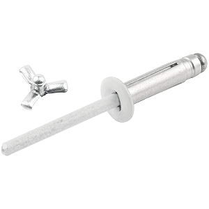 allstar performance all18080 white 3834 aluminum mandrel tri-fold rivet with small head set of 250