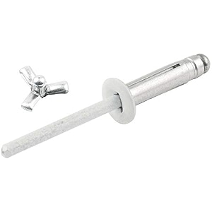 allstar performance all18080 white 3834 aluminum mandrel tri-fold rivet with small head set of 250