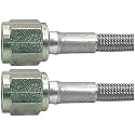 Allstar Performance ALL46310-12 12" #3 Braided Steel Lines With -4 Ends