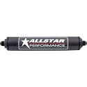 Allstar Performance Allstar PerformanceAllstar ALL40244 Black 12" Long x 2" Diameter Anodized Aluminum -8 AN Inlet/Outlet In-Line Fuel Filter Housing, 8AN Ends