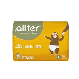 allter organic bamboo baby diapers xl size13-18 kgs 22 count pack of 1rash free super dry quick absorb taped style ultra soft diapers feet