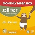 .allter Organic Bamboo Baby Diaper M Size (5-8 kgs)| 28 Count (Pack of 1)| Rash Free, Super Dry, Quick Absorb, Taped Style, Ultra Soft Diaper| Feet