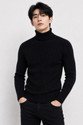 Alltribe Men Self Design High Neck Black