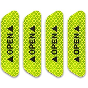 car reflective stickers night visibility warning reflective door open sign tape universal adhesive for auto 95 x 25cm green 4 pcs for tata tiago