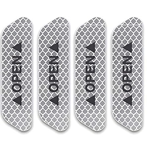 car reflective stickers night visibility warning reflective door open sign tape universal adhesive for auto 95 x 25cm white 4 pcs for mahindra xuv 300