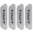 Car Reflective Stickers Night Visibility Warning Reflective Door Open Sign Tape Universal Adhesive for Auto 9.5 x 2.5cm (White) 4 pcs for Kia Seltos