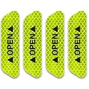 Car Reflective Stickers Night Visibility Warning Reflective Door Open Sign Tape Universal Adhesive for Auto 9.5 x 2.5cm (Green) 4 pcs for Toyota Yaris