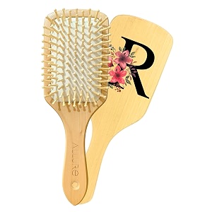 allure personalised letter r paddle hair brush phb-03-r