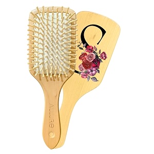 allure personalised letter s paddle hair brush phb-03-s