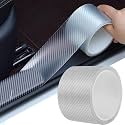 ALLWIN HOUSEWARE W Carbon Fibre High Gloss Anti Scratch Black Carbon Fiber Paint Protection Film Bumper Protector Strip Tape Ppf For Car Protection And Decoration - 2 Inches X 5 Meters (White)