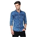 Men39s Casual Blue Denim Shirt.