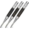 ALLY Tools Super Strong 3 PC SET of 6 Inch Heavy Duty Automatic Center Punch, Perfect Automatic Center Punch for Metal, Wood, Plastic, Glass, and Marble – Features Spring Loaded Center Punch Design