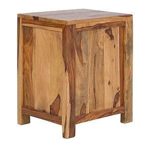 wooden bedside table for bedroom living room amp office  bed side nightstand end table with 1 drawer amp 1 shelf storage  solid wood sheesham brownalankaar