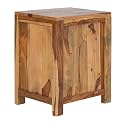 Wooden Bedside Table for Bedroom, Living Room &amp; Office | Bed Side Nightstand End Table with 1 Drawer &amp; 1 Shelf Storage | Solid Wood Sheesham, Brown(Alankaar)