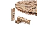 Alment Wooden Cloth Drying Clips Bamboo Cloth Pegs (Set of 20)