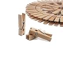 Alment Wooden Cloth Drying Clips Bamboo Cloth Pegs (Set of 60)