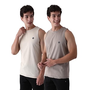 almo - mens cotton vests  tank top for men  melange normal fit light weight soft fabric  ideal for gymrunningsports wear pack of 2