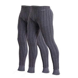 almo - mens thermal inner bottom  winter innerwear for men  body warmer light weight  colour anthra  size l  pack of 2