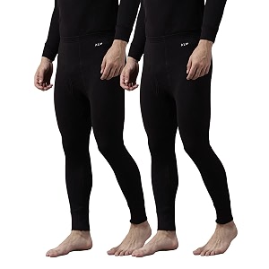 almo - mens thermal inner bottom  winter innerwear for men  body warmer light weight  colour anthra  size l  pack of 2