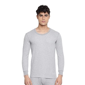 almo - mens thermal inner top  winter innerwear for men  pullover sweater full sleeves  body warmer light weight low neck  colour white  size l