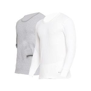 almo - mens thermal inner top  winter innerwear for men  pullover sweater full sleeves  body warmer light weight low neck  colour white  size l