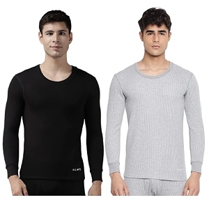 almo - mens thermal inner top  winter innerwear for men  pullover sweater full sleeves  body warmer light weight low neck  colour white  size l