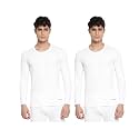 ALMO - Mens Thermal Inner Top | Winter Innerwear for Men | Pullover Sweater Full Sleeves | Body Warmer, Light Weight, Low Neck | Colour White | Size L