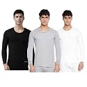 ALMO - Mens Thermal Inner Top | Winter Innerwear for Men | Pullover Sweater Full Sleeves | Body Warmer, Light Weight, Low Neck | Colour White | Size L